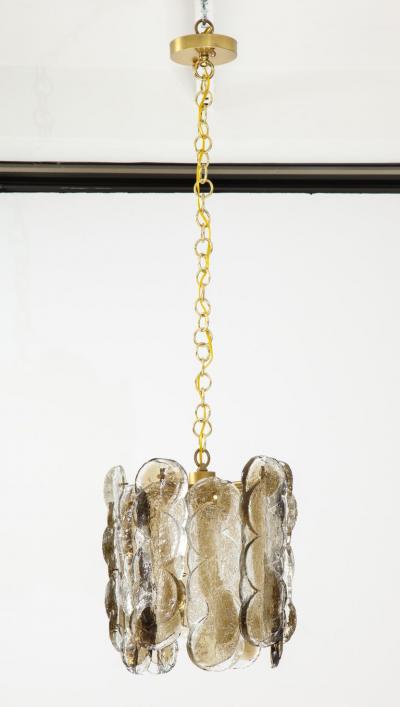  J T Kalmar Kalmar Lighting Kalmar Clear Amber Glass Chandelier 