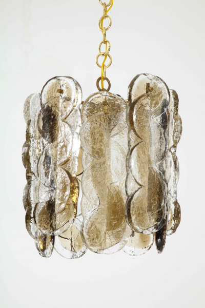  J T Kalmar Kalmar Lighting Kalmar Clear Amber Glass Chandelier 