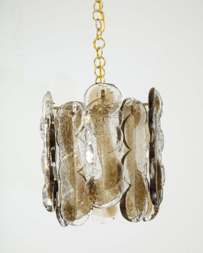  J T Kalmar Kalmar Lighting Kalmar Clear Amber Glass Chandelier 