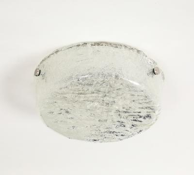  J T Kalmar Kalmar Lighting Kalmar Ice Glass Flushmount Large