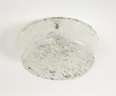  J T Kalmar Kalmar Lighting Kalmar Ice Glass Flushmount Large