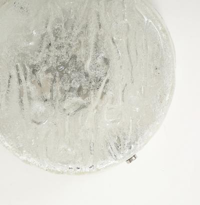  J T Kalmar Kalmar Lighting Kalmar Ice Glass Flushmount Large