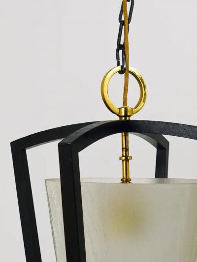  J T Kalmar Kalmar Lighting Kalmar Vienna Brass Lantern Midcentury Pendant Lamp Austria 1950s