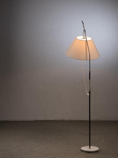  J T Kalmar Kalmar Lighting Kalmar black and white adjustable floor lamp Austria 1950s