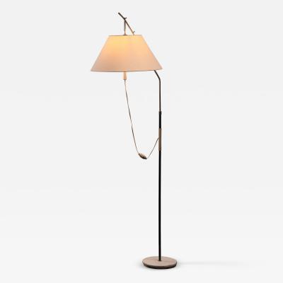  J T Kalmar Kalmar Lighting Kalmar black and white adjustable floor lamp Austria 1950s