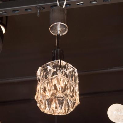  J T Kalmar Kalmar Lighting Mid Century Modern Etched Glass Pendant by J T Kalmar