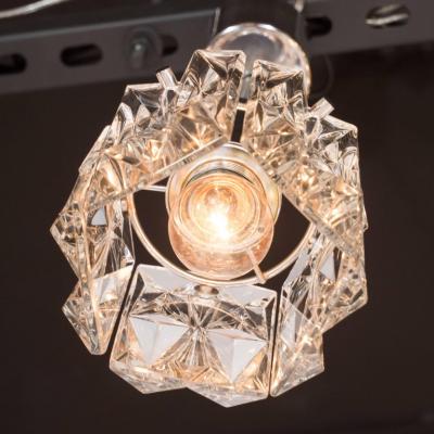  J T Kalmar Kalmar Lighting Mid Century Modern Etched Glass Pendant by J T Kalmar