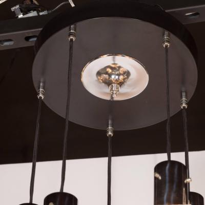  J T Kalmar Kalmar Lighting Mid Century Modern Five Pendant Fixture by J T Kalmar