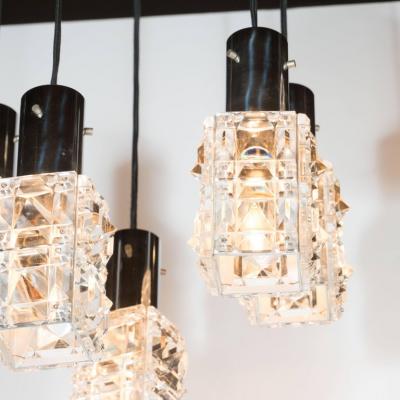  J T Kalmar Kalmar Lighting Mid Century Modern Five Pendant Fixture by J T Kalmar