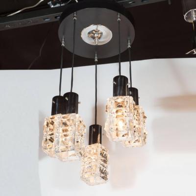  J T Kalmar Kalmar Lighting Mid Century Modern Five Pendant Fixture by J T Kalmar