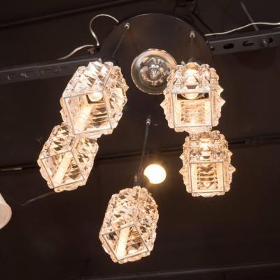  J T Kalmar Kalmar Lighting Mid Century Modern Five Pendant Fixture by J T Kalmar