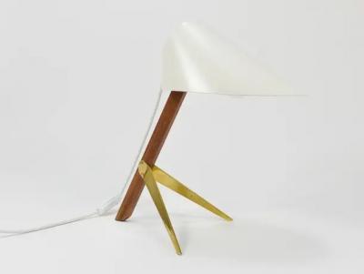 J T Kalmar Kalmar Lighting Two J T Kalmar Vienna Billy TL White Mid Century Table Desk Lamps Austria