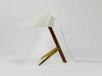 J T Kalmar Kalmar Lighting Two J T Kalmar Vienna Billy TL White Mid Century Table Desk Lamps Austria