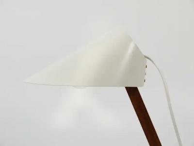 J T Kalmar Kalmar Lighting Two J T Kalmar Vienna Billy TL White Mid Century Table Desk Lamps Austria