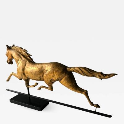  J W Fiske Company An Antique Gilt Running Horse Weather Vane attributed to J W Fiske