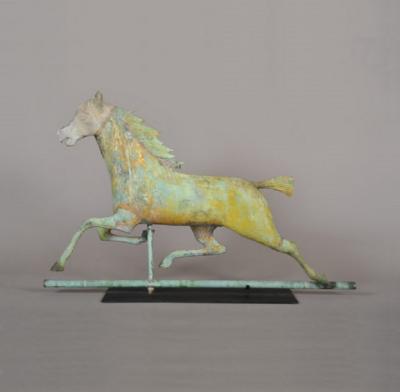  J W Fiske Company LARGE HACKNEY RUNNING HORSE WEATHERVANE