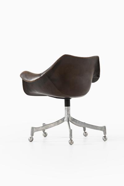  J rgen Lund Ole Larsen Office Chair in Aluminum and Leather by J rgen Lund Ole Larsen 1960s