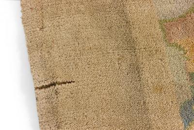  JAMES TEMPLETON CO English Arts Crafts James Templeton Beige Patterned Wool Rug