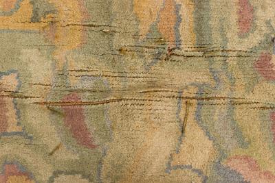  JAMES TEMPLETON CO English Arts Crafts James Templeton Beige Patterned Wool Rug