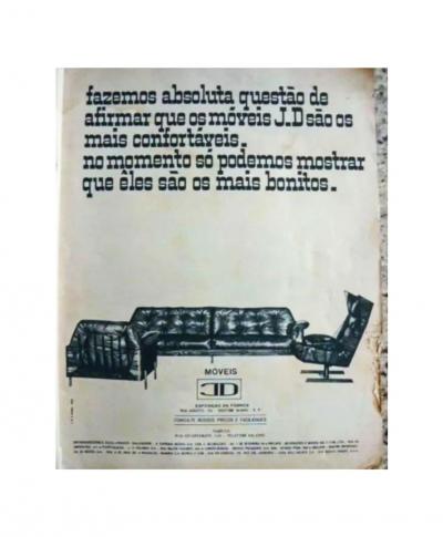  JD M veis e Decora es Armchair with Ottoman in Rosewood Leather Metal JD Moveis Lot 227 619