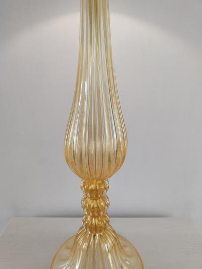  JL Light Style Amber gold triple spacer Murano glass table lamp