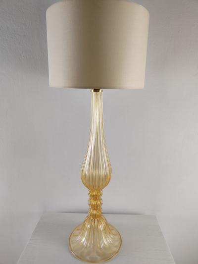  JL Light Style Amber gold triple spacer Murano glass table lamp