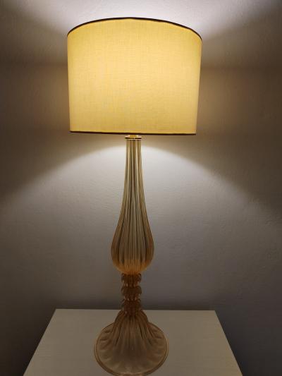  JL Light Style Amber gold triple spacer Murano glass table lamp