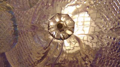  JL Light Style Amethyst flowers basket Murano glass flush mount