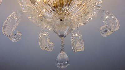  JL Light Style Clear rugiada Murano glass flush mount