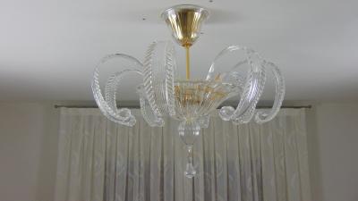  JL Light Style Clear rugiada Murano glass flush mount