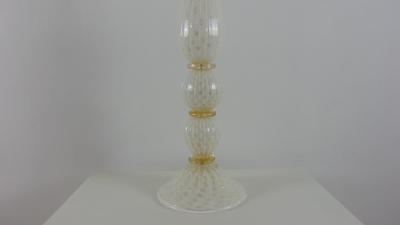  JL Light Style Diamond 2 white and gold Murano glass table lamp
