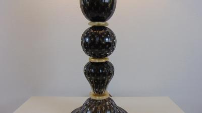  JL Light Style Diamond 3 Black and gold Murano glass table lamp