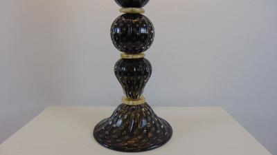  JL Light Style Diamond 3 Black and gold Murano glass table lamp