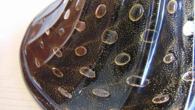  JL Light Style Diamond 3 Black and gold Murano glass table lamp