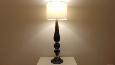  JL Light Style Diamond 3 Black and gold Murano glass table lamp