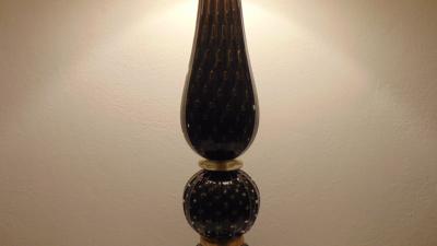  JL Light Style Diamond 3 Black and gold Murano glass table lamp