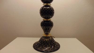  JL Light Style Diamond 3 Black and gold Murano glass table lamp