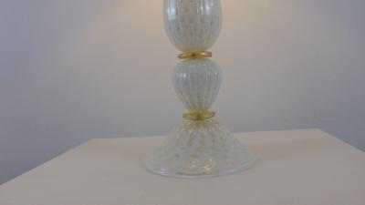  JL Light Style Diamond 3 white and gold Murano glass table lamp