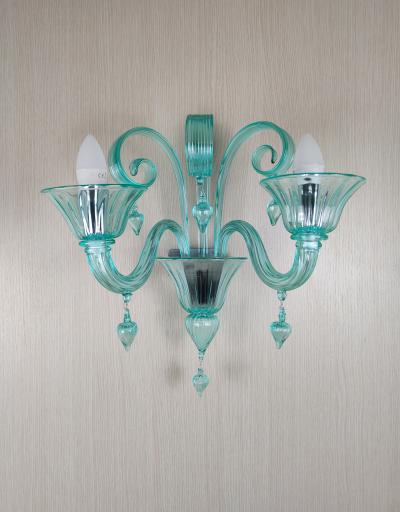  JL Light Style Drops green classic Murano glass wall sconce