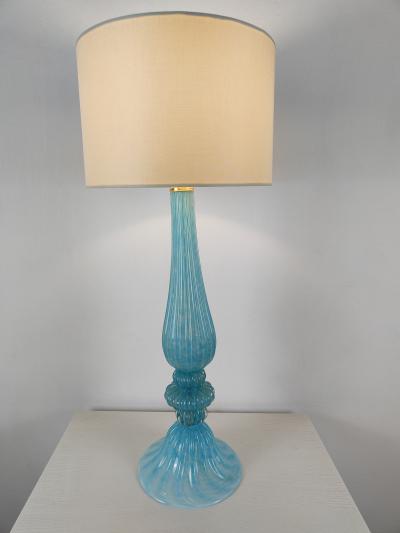  JL Light Style Ellipse Turquoise gold Murano glass table lamp