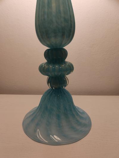  JL Light Style Ellipse Turquoise gold Murano glass table lamp