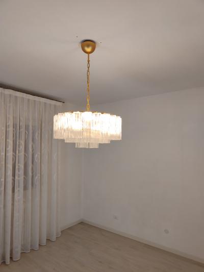  JL Light Style Flat shape clear Murano glass tronchi chandelier