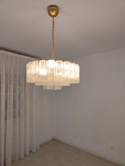  JL Light Style Flat shape clear Murano glass tronchi chandelier
