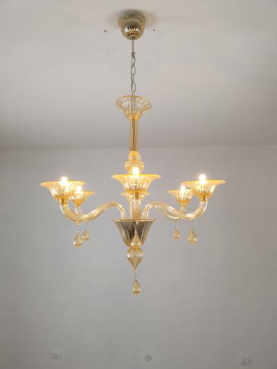  JL Light Style Gocce amber Murano glass chandelier