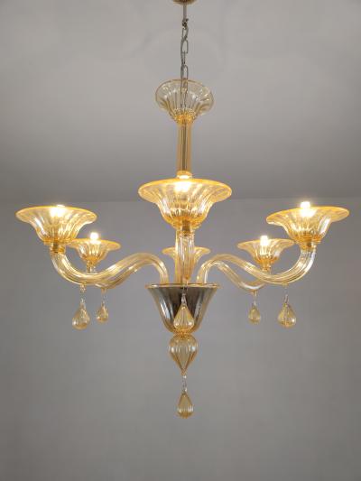  JL Light Style Gocce amber Murano glass chandelier