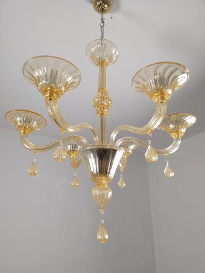  JL Light Style Gocce amber Murano glass chandelier