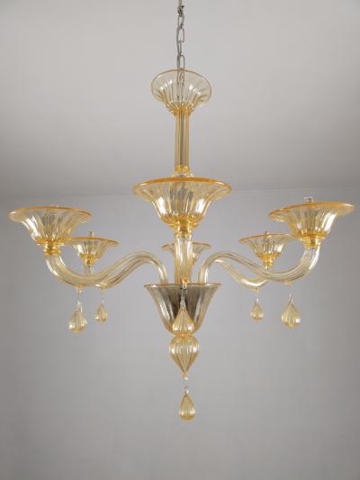  JL Light Style Gocce amber Murano glass chandelier