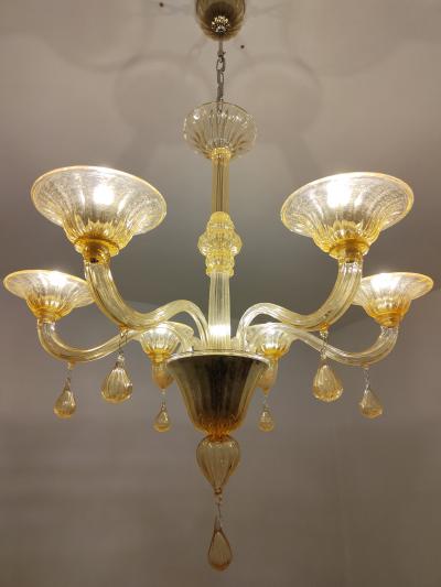  JL Light Style Gocce amber Murano glass chandelier