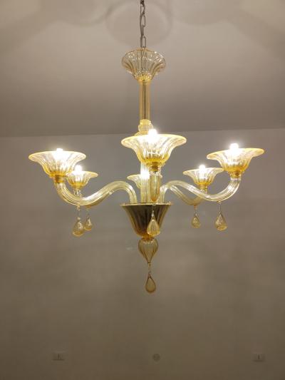  JL Light Style Gocce amber Murano glass chandelier