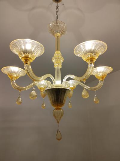  JL Light Style Gocce amber Murano glass chandelier